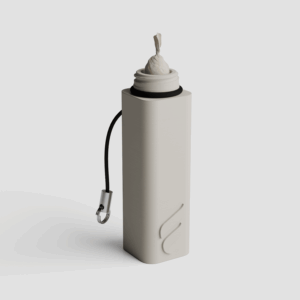 Forma Clip keychain pre-roll capsule in Chalk, angled product shot