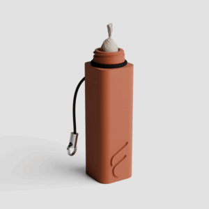 Forma Clip keychain pre-roll capsule in Clay, angled product shot