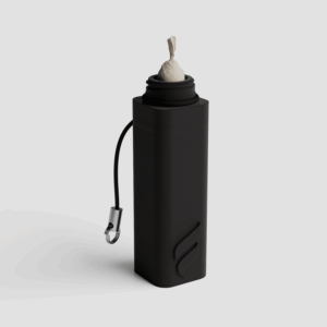 Forma Clip keychain pre-roll capsule in Graphite, angled product shot