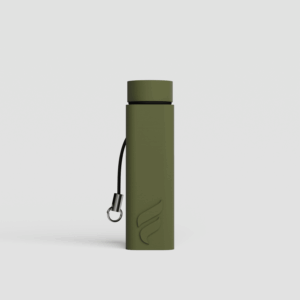 Forma Clip keychain pre-roll capsule in Moss, front view