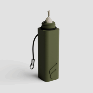 Forma Clip keychain pre-roll capsule in Moss, angled product shot