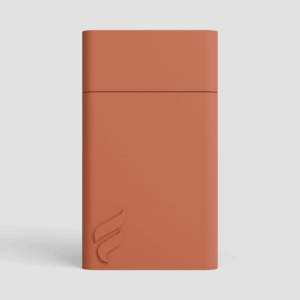 Forma Pack case for four pre-rolls and a lighter in Clay, front view