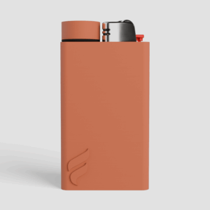 Forma Pocket pre-roll and lighter case in Clay, front view