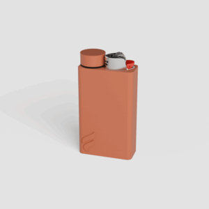 Forma Pocket pre-roll and lighter case in Clay, angled product shot