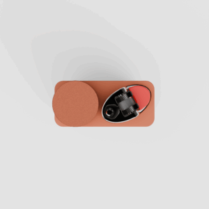 Forma Pocket pre-roll and lighter case in Clay, seen from above