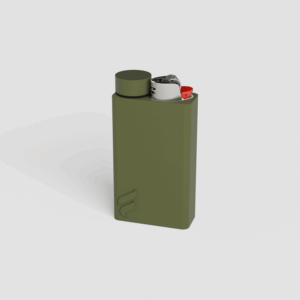 Forma Pocket pre-roll and lighter case in Moss, angled product shot