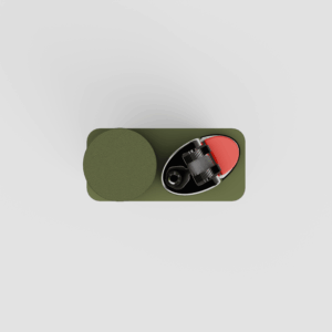 Forma Pocket pre-roll and lighter case in Moss, seen from above