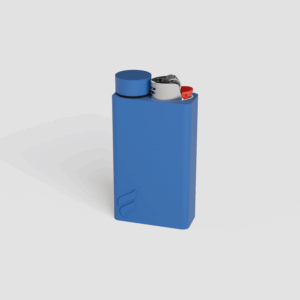 Forma Pocket pre-roll and lighter case in Slate, angled product shot