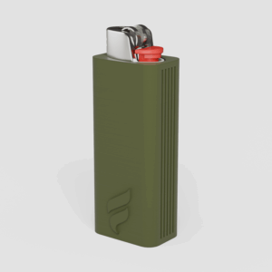 Forma Sleeve lighter sleeve in Moss, angled product shot