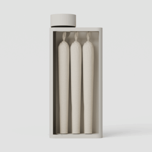 Forma Trio case for three pre-rolls in Chalk, shown on a plain background