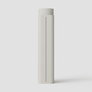 Forma Trio case for three pre-rolls in Chalk, close-up of the seam