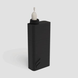 Forma Trio case for three pre-rolls in Graphite, angled product shot