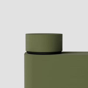 Forma Trio case for three pre-rolls in Moss, close-up of the cap and seal