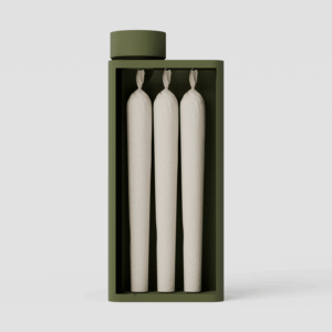 Forma Trio case for three pre-rolls in Moss, angled product shot on a plain background