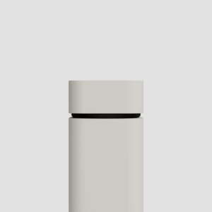 Forma Tube king-size pre-roll case in Chalk, close-up of the cap and seal