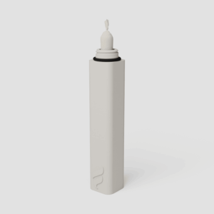 Forma Tube king-size pre-roll case in Chalk, angled product shot