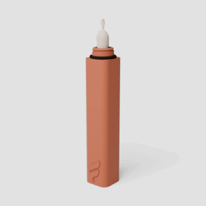 Forma Tube king-size pre-roll case in Clay, angled product shot