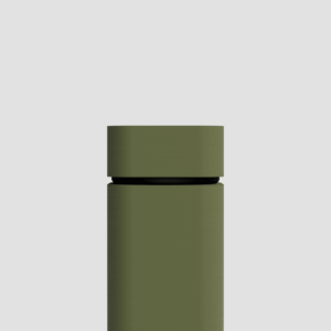 Forma Tube king-size pre-roll case in Moss, close-up of the cap and seal